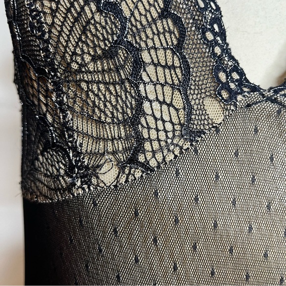 Black Sexy Mesh & Lace Bodysuit, Size S - Picture 5 of 7